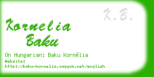 kornelia baku business card